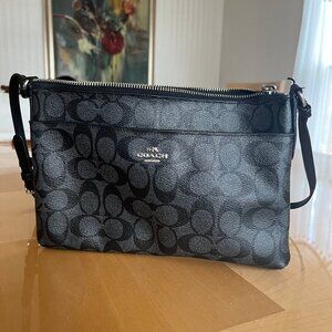 Coach Signature Logo East/West Crossbody H1757-F58316 Black